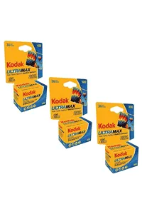Kodak Ultramax 400 Color Print Film 36 Exp. 35mm DX 400 135-36 (108 Pics) (Pack of 3), Basic